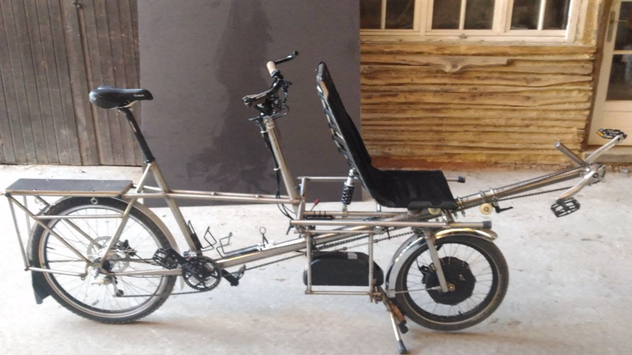 vélo cargo Pottok de La Mad convertible en tandem